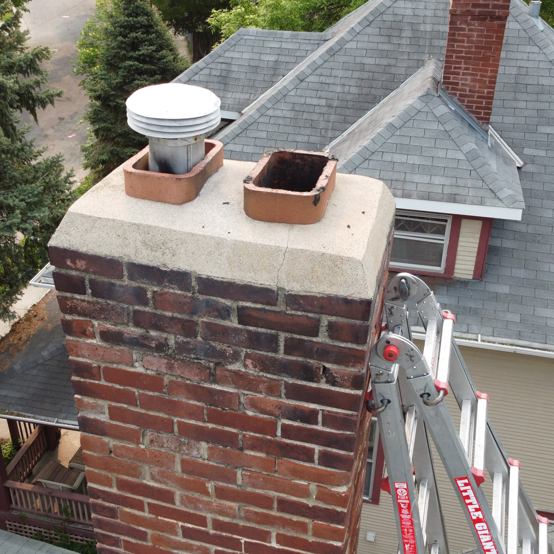 New chimney cover installed on chimney in Blaine & Maple Grove MN