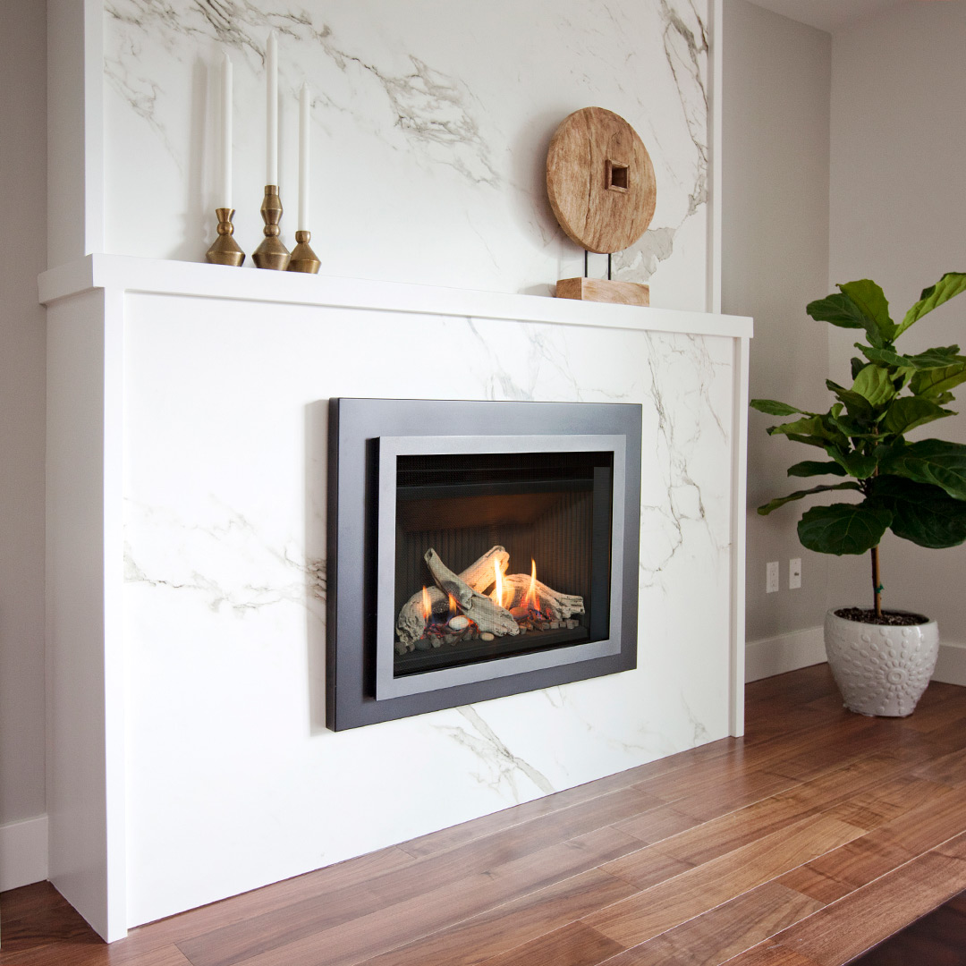 Sleek gas fireplace insert installation available in Chanhassen & Woodbury MN