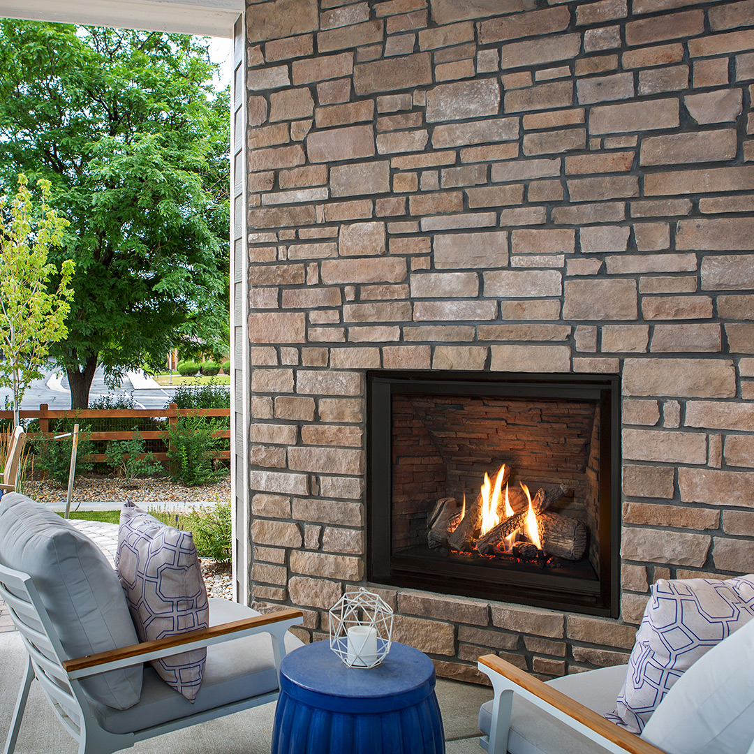 Outdoor Wood-burning fireplace installed in Blaine & Medota Heights MN