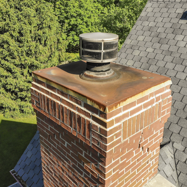 Rusty chimney repairs in Maple Grove & Blaine MN