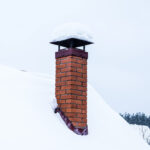snow and water damage chimney in Woodbury, MN