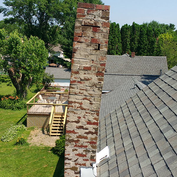 leaning chimney in Blaine MN