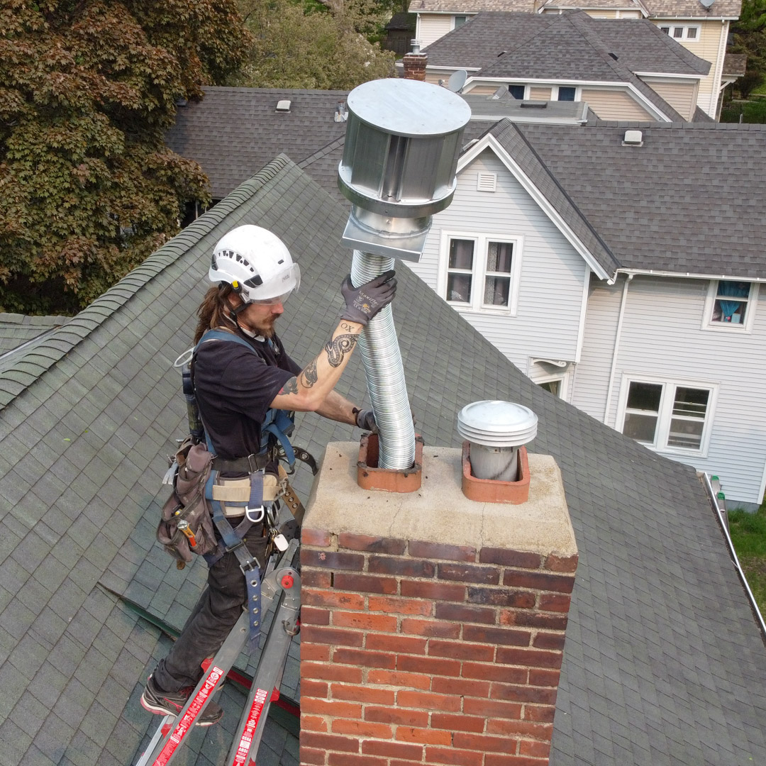 New chimney cap installation in Plymouth & Stillwater