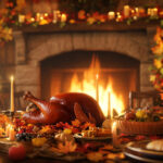 fireplace thanksgiving gatherings in